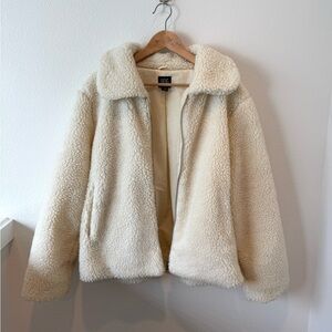 Cream BDG Sherpa Teddy Jacket